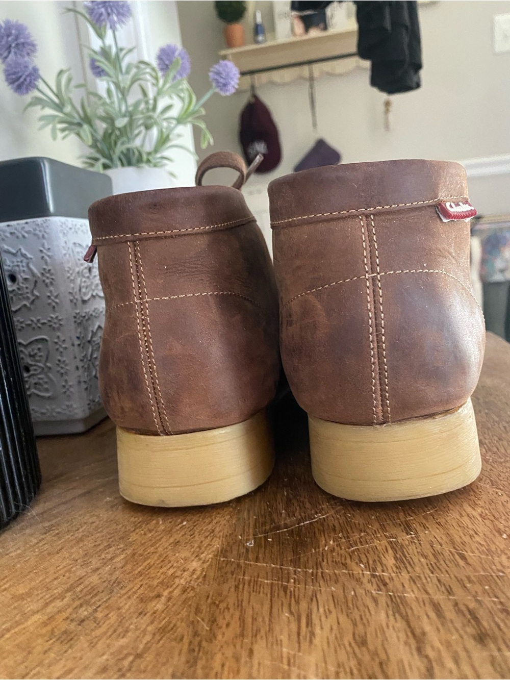 Clarks Stinson Hi Beeswax Leather Wallabee Chukka Boots Men’s 8.5M Crepe Sole - Picture 6 of 15